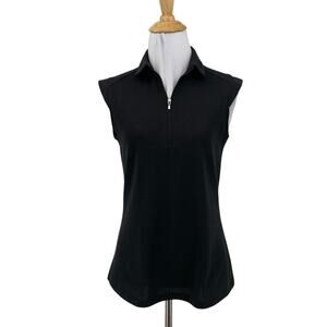 Nivo NVO Shirt Women S Small Black Quarter Zip Moisture Wicking Performance Golf